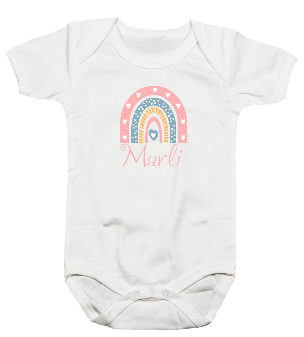 Rainbow babygrow hot sale